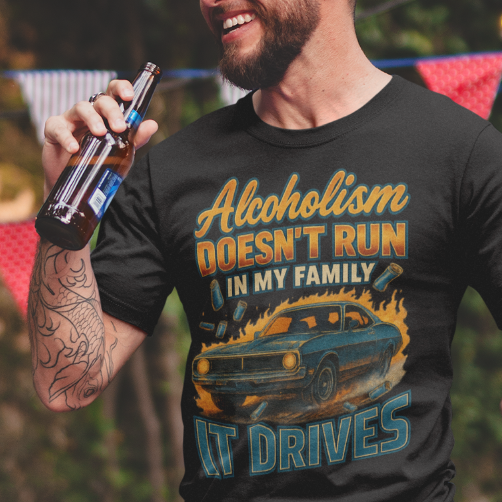 Alcoholism Doesn't Run T-Shirt